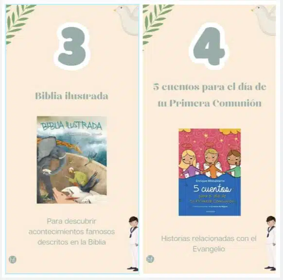 Biblia Ilustrada y 5 cuentos para tu Primera Comunión