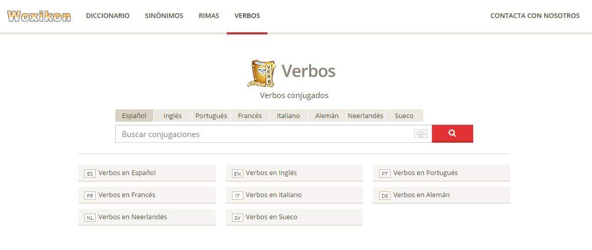 Woxicon verbos