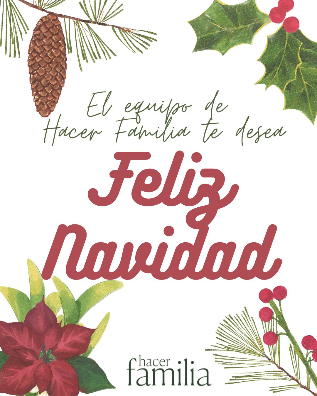 El Equipo De Hacer Familia Te Desea Feliz Navidad - Hacer Familia