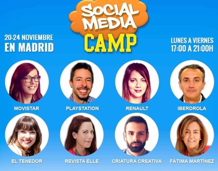 03/11/2017 Estrategia en redes sociales en Social Media Camp.

Media Camp, el curso sobre estrategias en redes sociales, vuelve a Madrid después del éxito cosechado en Málaga, Sevilla, Bilbao y Mallorca. 8 especialistas en gestión de comunidades digitales se reunirán en noviembre para mostrar estrategias, tácticas y casos de éxito en redes sociales.

SOCIEDAD
SOCIAL MEDIA CAMP
