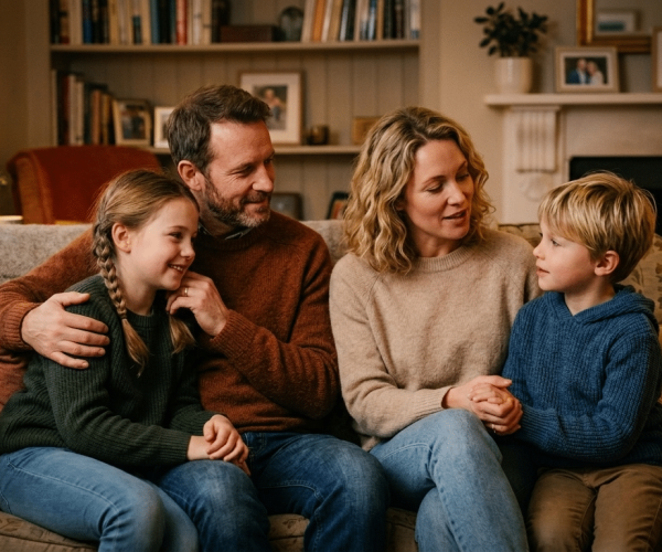 Cómo contar las malas noticias a tu hijos. Imagen generada por IA