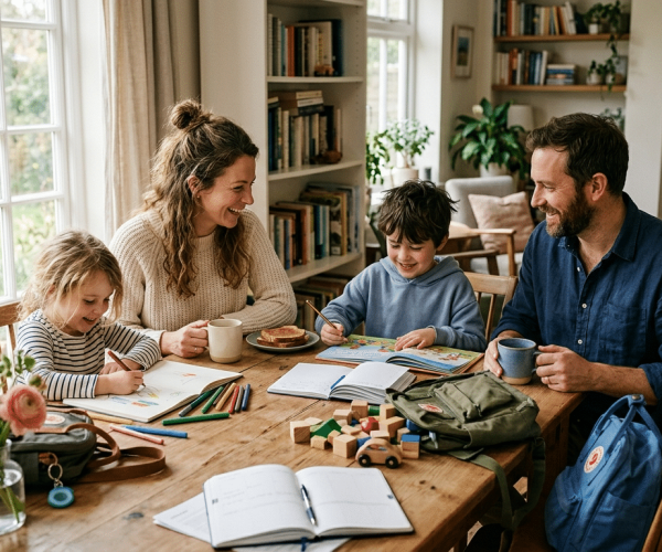 Familia afrontando las contrariedades con alegría