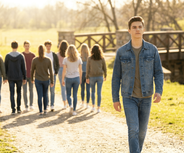 Adolescentes con límites para vivir contracorriente. Imagen generada con Gemini