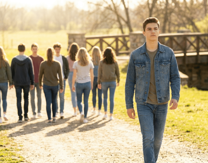 Adolescentes con límites para vivir contracorriente. Imagen generada con Gemini