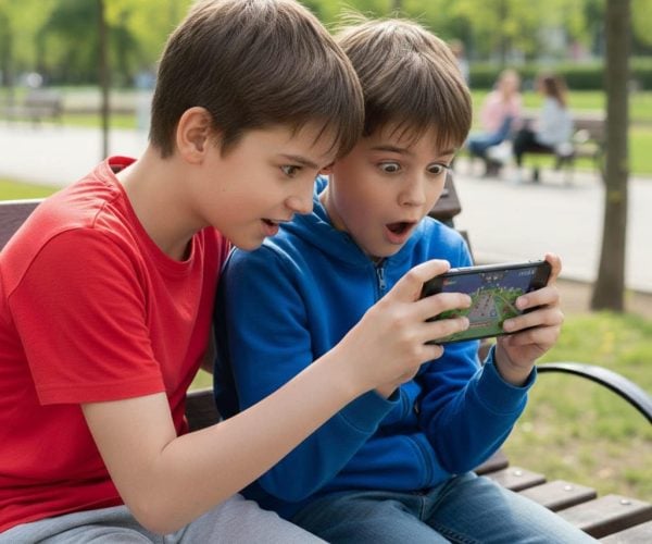 Ojo con lo que ven en los móviles de los demás. Imagen generada con Gemini